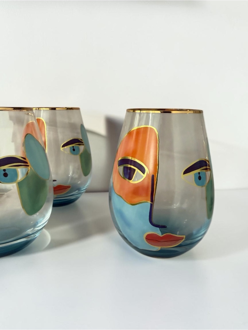 Cornet Barcelona Artistic Gaze Stemless Wine Glasses – Set of 4 - Picture 2 of 16
